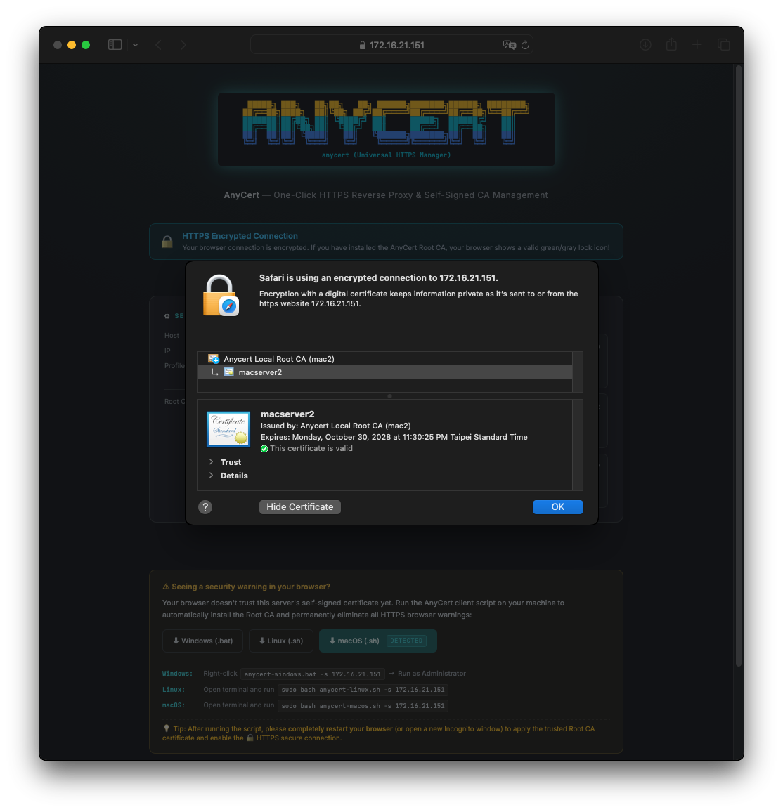 Secure Local HTTPS Browsing Experience