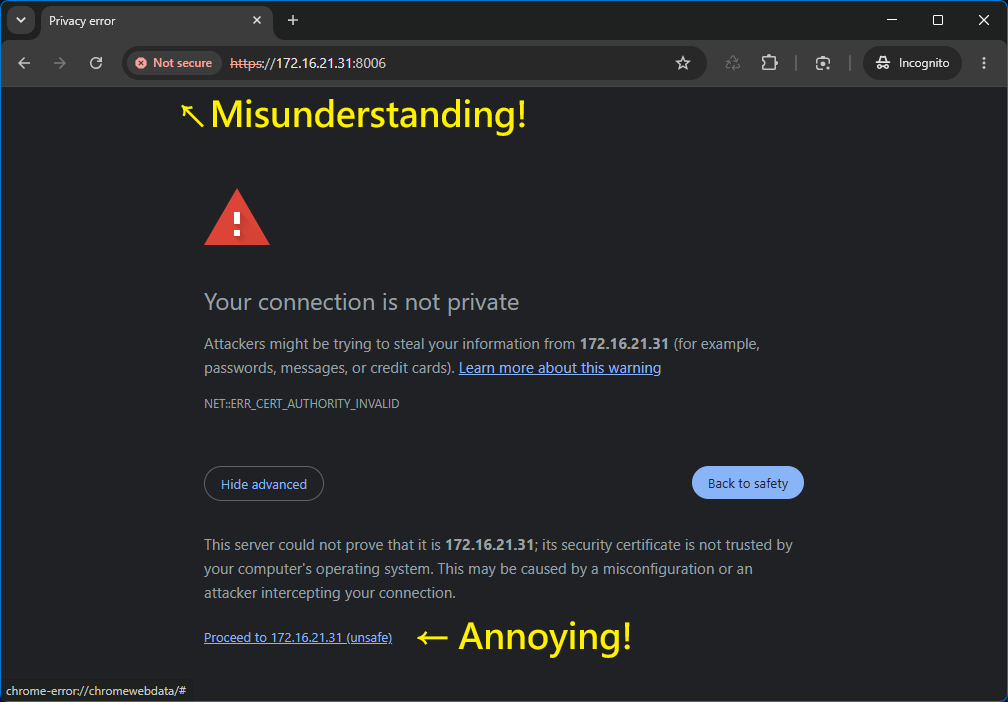 PVE Warning Before